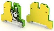 Клемма винтовая Tekfor UT2-6PE 6мм2 желто-зеленый