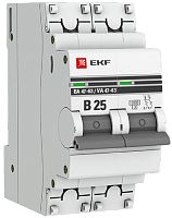 Выключатель автоматический EKF PROxima ВА47-63 2п 25А B 6кА