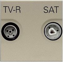 Розетка TV+R+SAT Оконечная без рамки ABB Niessen Zenit 1-м. 2 мод. N2251.7 CV шампань ABB — купить по цене от 2&nbsp;588 ₽ | ПрофБезопасность