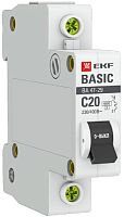 Выключатель автоматический EKF Basic ВА47-29 1п 20А C 4.5кА