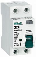 Выключатель дифференциального тока УЗО DeKraft УЗО-03 2п 32А 100мА 6,0кА тип AC 