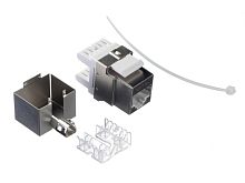 Модуль Keystone экранированный, RJ45, cat.5е, 180°, под инструмент, металлик, для патч-панели