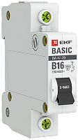 Выключатель автоматический EKF Basic ВА47-29 1п 16А B 4.5кА