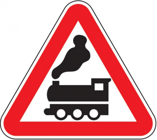 Дорожный знак 1.2 - Железнодорожный переезд без шлагбаума картинка