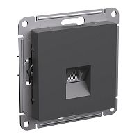 Розетка компьютерная без рамки Systeme Electric AtlasDesign 1-м. RJ45 5e базальт