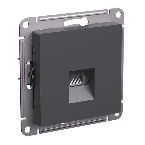 Розетка компьютерная без рамки Systeme Electric AtlasDesign 1-м. RJ45 5e базальт