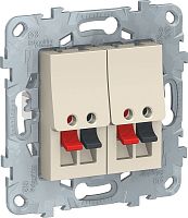 Розетка аудио без рамки Schneider Electric Unica New 2-м. бежевый Schneider Electric — купить по цене от 1&nbsp;922 ₽ | ПрофБезопасность