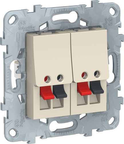 Розетка аудио без рамки Schneider Electric Unica New 2-м. бежевый Schneider Electric — купить по цене от 1&nbsp;922 ₽ | ПрофБезопасность