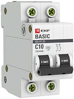 Выключатель автоматический EKF Basic ВА47-29 2п 10А C 4.5кА
