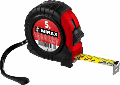 Рулетка 5 м x 18 мм MIRAX Rubber MIRAX — купить по цене от 140 ₽ | ПрофБезопасность