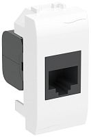 Розетка компьютерная для кабель-канала DKC Brava 1-м. 1 мод. RJ45 5е (разъем Hyperline) белый