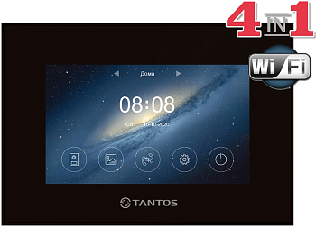 Монитор видеодомофона Tantos Marilyn HD Wi-Fi IPS черный