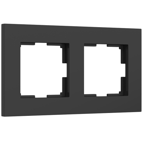 Рамка универсальная Werkel Slab 2-м. черный матовый Werkel — купить по цене от 740 ₽ | ПрофБезопасность