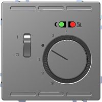 Терморегулятор механический с датчиком без рамки Schneider Electric D-Life 0С +50С нержавеющая сталь