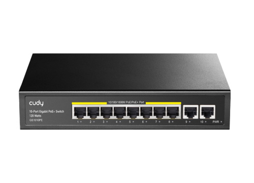 Коммутатор Cudy GS1010PE PoE 120Вт, Cudy, купить, цена, доставка, безопасность Коммутатор Cudy GS1010PE PoE 120Вт Cudy — купить по цене от 5 400 ₽ | ПрофБезопасность