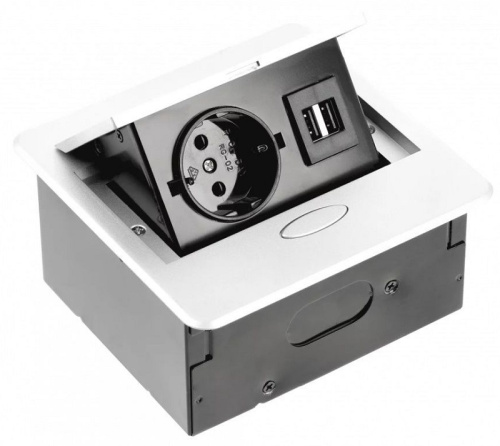 Розетка встраиваемая полуавтоматическая GTV 1-м.+2xUSB 127х118х66мм белый GTV — купить по цене от 7&nbsp;014 ₽ | ПрофБезопасность