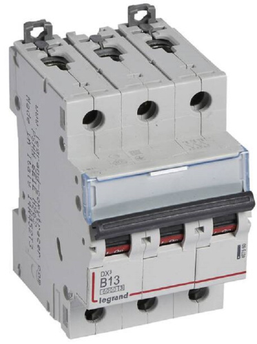 Выключатель автоматический Legrand DX3-E 6000 3п 13А B 10кА
