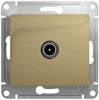 Розетка TV Оконечная без рамки Systeme Electric Glossa 1-м. титан Systeme Electric — купить по цене от 1&nbsp;035 ₽ | ПрофБезопасность