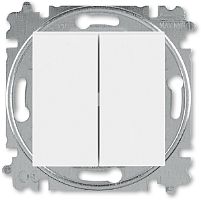 Переключатель без рамки ABB EPJ Levit 2-кл. проходной белый/белый