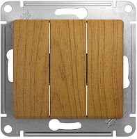 Выключатель без рамки Systeme Electric Glossa 3-кл. дерево Systeme Electric — купить по цене от 944 ₽ | ПрофБезопасность