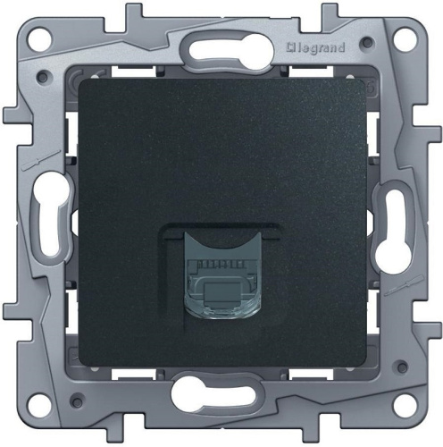 Розетка компьютерная без рамки Legrand Etika 1-м. RJ45 5e антрацит