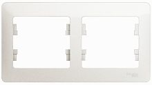 Рамка горизонтальная Systeme Electric Glossa 2-м. перламутр
