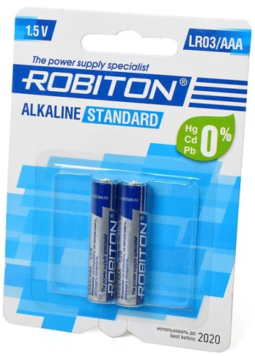 Элемент питания ROBITON STANDARD LR03 BL2