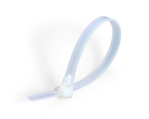 Стяжки нейлоновые Fortisflex КСР 7,5x250 (б) (100шт.) многоразовые