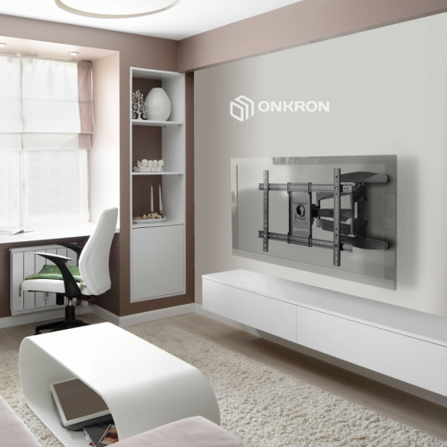 Кронштейн для ТВ Onkron M6L чёрный поворотный фото 9