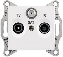 Розетка TV+R+SAT Оконечная без рамки Schneider Electric Sedna 1-м. белый Schneider Electric — купить по цене от 1&nbsp;417 ₽ | ПрофБезопасность