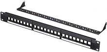 Патч-панель пустая, 24 порта, RJ45, 1U, с органайзером, L