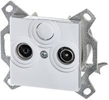 Розетка TV+R Оконечная без рамки ABB EPJ Levit 1-м. белый