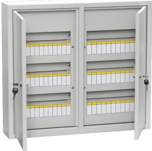 Щит распределительный навесной IEK ЩРн-72 (540х600х120) с замком, бел. IP31 Titan 3 Щит распределительный навесной IEK ЩРн-72 (540х600х120) с замком, бел. IP31 Titan 3