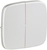 Лицевая панель Legrand Valena Allure для 2-кл. выключателя белый