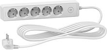 Удлинитель с заземлением и выключателем Schneider Electric Unica Extend 5-м 5,0м 16а 3500Вт белый 