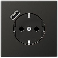 Розетка с заземлением +1хUSB тип A без рамки Jung LS990 metal 1-м. антрацит Jung — купить по цене от 32&nbsp;191 ₽ | ПрофБезопасность