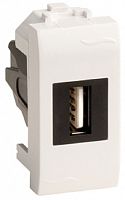 Розетка USB для кабель-канала DKC Brava 1 мод. 2.0А белый
