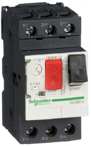 Выключатель автоматический для защиты электродвигателей с расцепителем Schneider Electric 6-10А  картинка