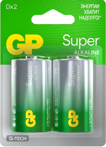 Элемент питания GP LR20 Super Alkaline (13AA21-BC2) 2шт (упак) D (батарейка)