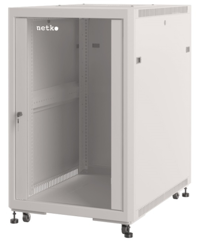 Шкаф напольный 19″ Netko Optima 18U (600х800х957) серый, разобранный картинка