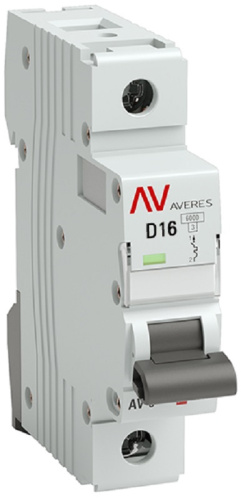 Выключатель автоматический EKF Averes AV-6 1п 16А D 6кА