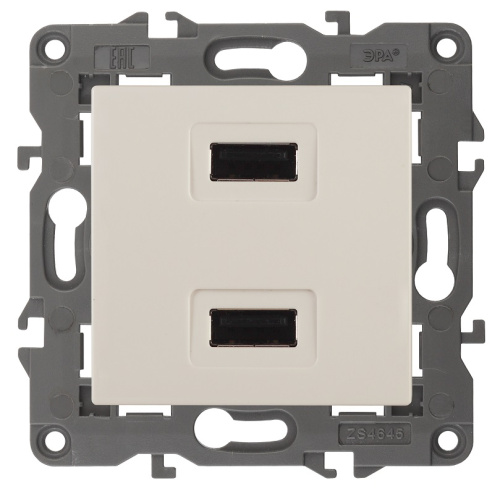 Розетка USB тип A+A без рамки Эра Elegance 2-м. 2100мА слоновая кость Эра — купить по цене от 1&nbsp;800 ₽ | ПрофБезопасность