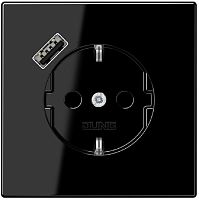 Розетка с заземлением +1хUSB тип A без рамки Jung LS990 1-м. черный Jung — купить по цене от 33&nbsp;533 ₽ | ПрофБезопасность