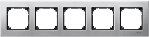 Рамка универсальная Schneider Electric Merten M-Elegance 5-м. металл платина серебро Schneider Electric — купить по цене от 14&nbsp;409 ₽ | ПрофБезопасность