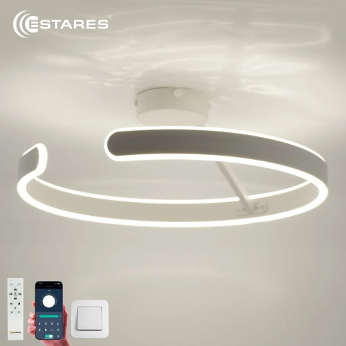Светильник светодиодный (Люстра) Estares MADERA 80W R-APP-500x170-WHITE/WHITE-220-IP20 Estares — купить по цене от 5&nbsp;600 ₽ | ПрофБезопасность