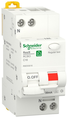 Автомат дифференциального тока АВДТ Schneider Electric Resi9 2п 6А 30мА 6кА C тип AC