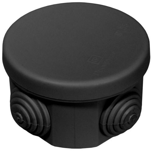 Коробка распределительная HF Промрукав 70x50мм (4 сальника) IP55 черный (132шт)