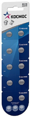Элемент питания для часов Космос AG4 LR66 (блист.10 шт) (батарейка)