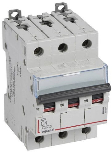 Выключатель автоматический Legrand DX3-E 6000 3п 4А C 6кА