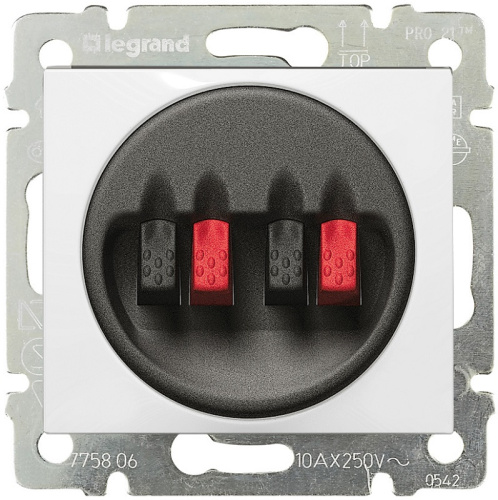 Розетка аудио без рамки Legrand Valena 2-м. белый
